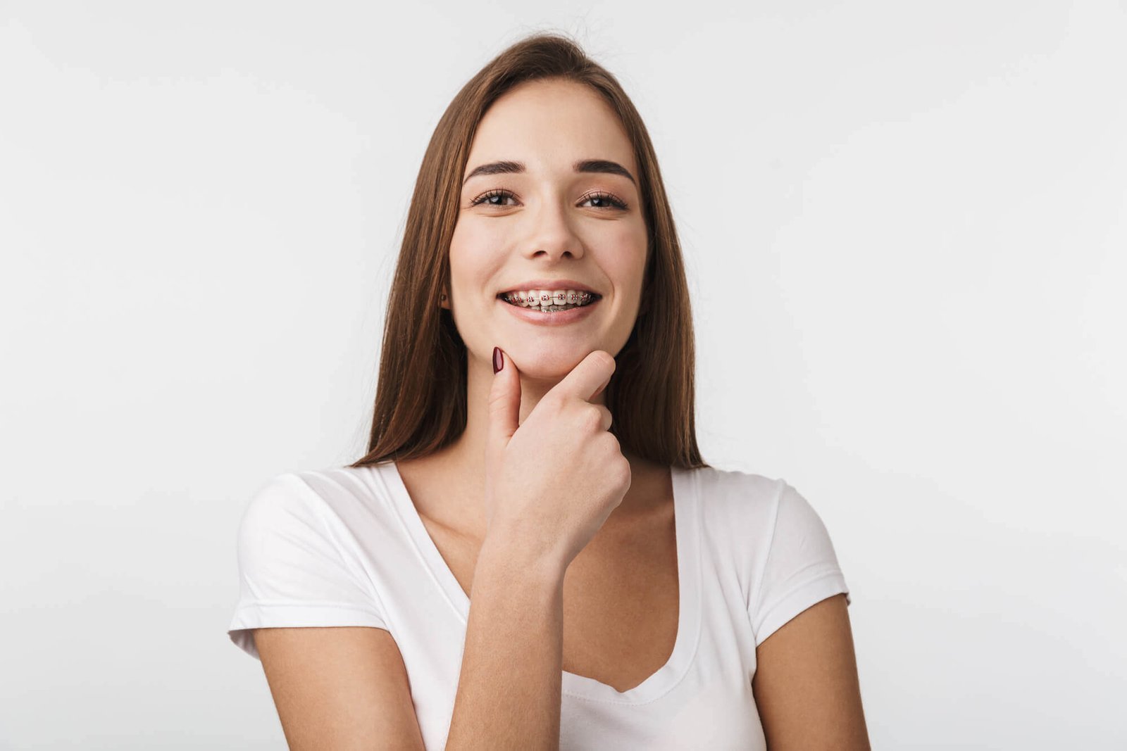 girl with braces after appointment with a Orthodontist North Miami